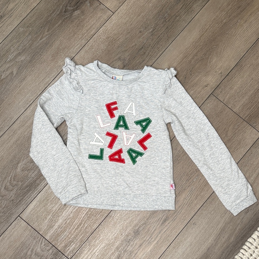 Sweet Falalalala Christmas Top - Girls Size 6